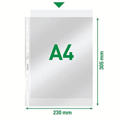 Leitz geperforeerde showtas 80 micron, glashelder, pak van 100 stuks