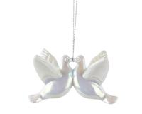 Vogel kunststof L8b6h6 cm wit/iris Decoris - Decoris - thumbnail