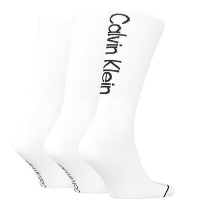 Calvin Klein Heren Sokken Athleisure 3-pack Wit-One Size (40-46)
