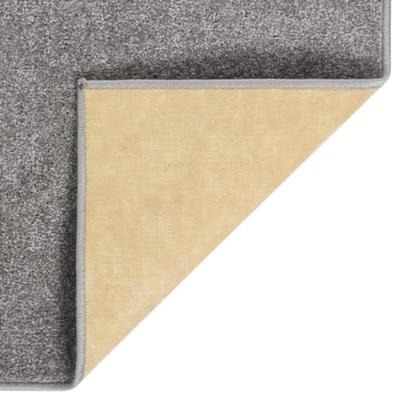 VidaXL Vloerkleed kortpolig 80x150 cm grijs
