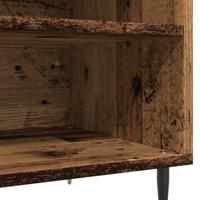 Platenkast 84,5x38x48 cm bewerkt hout oud houtkleurig - thumbnail