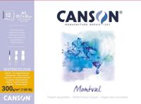 Montval aquarelpapier, wit met fijne korrel 300 g/m², ft A3, blok met 12 vellen - thumbnail