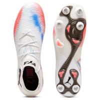 PUMA Future 8 Ultimate IJzeren-Nop Voetbalschoenen (SG) Wit Felrood Blauw - thumbnail