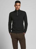 Jack & Jones Jjeemil Knit Half Zip Noos Trui Oatmeal Melange - thumbnail