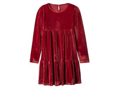 esmara Kinder velours jurk (Rood, 134/140)