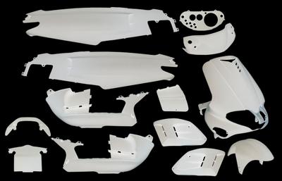 Plaatset 15-delig Edge voor Gilera Runner tot bouwjaar 08-2005 - glanzend wit