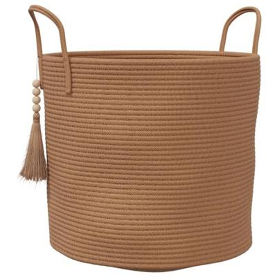VidaXL Opbergmand ø 40x35 cm katoen bruin VidaXL Opbergmand ø 40x35 cm katoen bruin