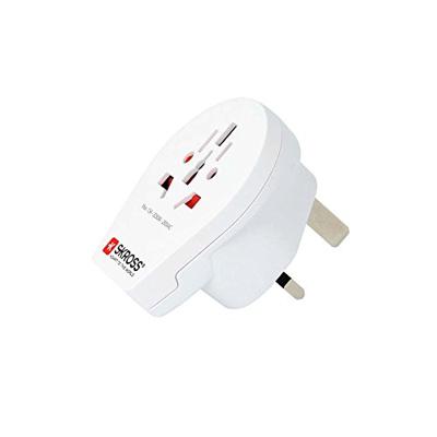 SKROSS 1.500261 World to UK USB Reisadapter met 1 USB 2,AA -aansluiting - Spanning en vermogen 100V - 700W / 250V – 1750W. Bescherming tegen elektrische schokken,wit