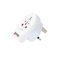 SKROSS 1.500261 World to UK USB Reisadapter met 1 USB 2,AA -aansluiting - Spanning en vermogen 100V - 700W / 250V – 1750W. Bescherming tegen elektrische schokken,wit - thumbnail