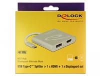 DeLOCK USB-C > 1x HDMI + 1x DisplayPort adapter - thumbnail