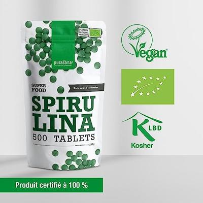 Purasana Vegan Spirulina Tabletten - thumbnail