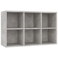 Boekenkast/dressoir 66x30x97,8 cm spaanplaat betongrijs - thumbnail