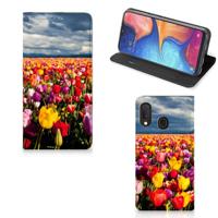 Samsung Galaxy A20e Smart Cover Tulpen - thumbnail