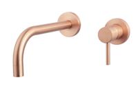 Slim Twenty eenhendel wastafel-afbouwdeel geborsteld koper - thumbnail