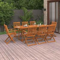 9-delige Tuinset 220x90x75 cm massief acaciahout - thumbnail