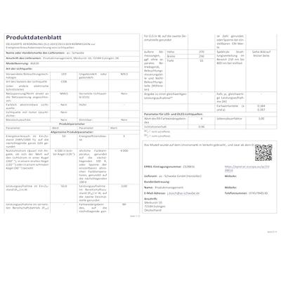 AS Schwabe Slimline Pro 46420 LED-buitenschijnwerper met bewegingsmelder Energielabel: E (A - G) LED 50 W Grijs