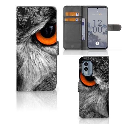 Nokia X30 | Telefoonhoesje | Met pasjeshouder | Uil