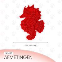 Eat Slow Live Longer Lick Mat Seahorse Rood - thumbnail