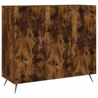 Dressoir 90x34x80 cm bewerkt hout gerookt eikenkleurig - thumbnail