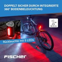 FISCHER FAHRRAD TWIN-60/30/15 Fietsverlichtingsset LED Zwart - thumbnail