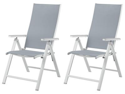LIVARNO HOME Set van 2 verstelbare tuinstoelen Houston