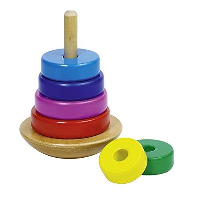 Goki houten stapeltoren kleur, 8dlg.