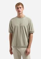 No- Excess T-shirt Crewneck Solid Heavy Interlock Sweat Styli Print T-shirts 044 Taupe - thumbnail
