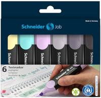 Schneider Schreibgeräte Textmarker Textmarker Job Pastell (grau) Karton-Etui 6 Stück sortiert 115099 1 mm, 5 mm 6 stuk(s) - thumbnail