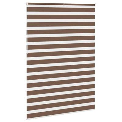 VidaXL Zebra rolgordijn 155x230 cm stofbreedte 150,9cm polyester bruin VidaXL Zebra rolgordijn 155x230 cm stofbreedte 150,9cm polyester bruin
