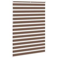 VidaXL Zebra rolgordijn 155x230 cm stofbreedte 150,9cm polyester bruin - thumbnail
