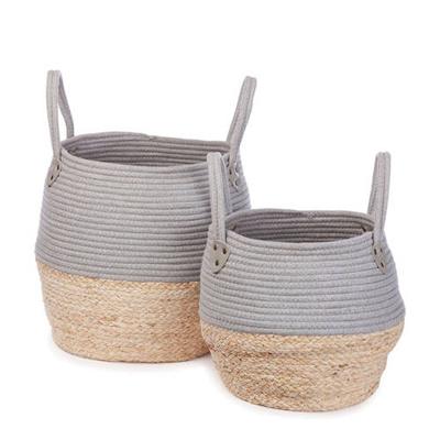 Kori mand grijs/naturel set van 2
