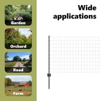 VidaXL Hek met paal grijs 0,8 x 10 m staal - thumbnail