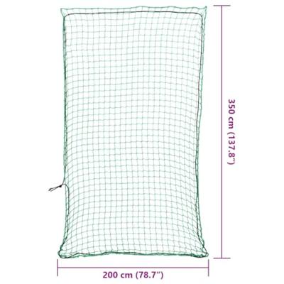 VidaXL Aanhangwagennet elastisch touw 3,5x2 m polypropeen groen