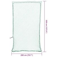 Aanhangwagennet elastisch touw 3,5x2 m polypropeen groen - thumbnail