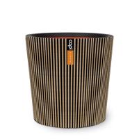 Capi groove nl conisch vaas 36x34 cm zwart goud - thumbnail