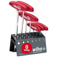 Wiha Stiftsleutelset met dwarsgreep | Zeskant | 8-delig hoogglans vernikkeld | incl. werkbankhouder - 953 - 00953 - thumbnail