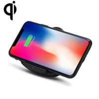 QK11 10W ABS + PC snel opladen Qi Wireless Charger pad voor iPhone Galaxy Huawei Xiaomi LG HTC en andere QI standaard smartphones (zwart) - thumbnail