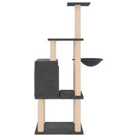 Kattenmeubel met sisal krabpalen 132 cm donkergrijs - thumbnail
