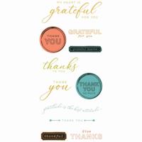 Sizzix • clear stamp set with framelits die thankful sentiments 15pcs - thumbnail