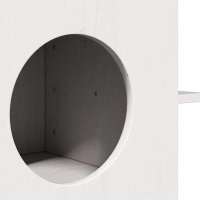 VidaXL Kattenhuis 51x35x30 cm massief grenenhout wit