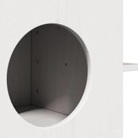 VidaXL Kattenhuis 51x35x30 cm massief grenenhout wit - thumbnail