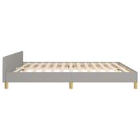 Bedframe zonder matras stof lichtgrijs 180x200 cm - thumbnail