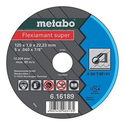 Metabo 616192000 Doorslijpschijf recht 125 mm 25 stuk(s) Blik, Profiel
