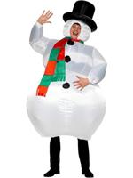Opblaasbare Sneeuwpop Kostuum - thumbnail