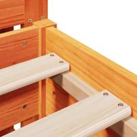 Bedframe zonder matras massief grenenhout wasbruin 150x200 cm - thumbnail