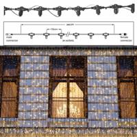 Hoofdkabel zwart 240cm 24 aftakkingen voor Pro System Modular feestverlichting - thumbnail