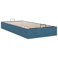 Bedframe zonder matras 100x200 cm fluweel donkerblauw - thumbnail