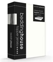 Beddinghouse Topdekhoeslaken Jersey Off White-70/80/90 x 200/210/220 cm - thumbnail