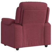 Fauteuil verstelbaar stof wijnrood - thumbnail