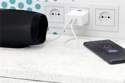 USB-A-adapter - USB-A-lader - 2 poorts - Quick charge 3.0 - 3000mA - 28 Watt - Wit